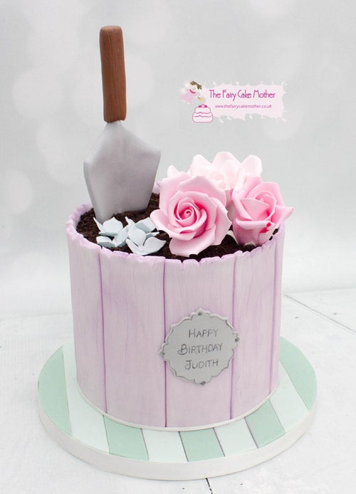 Flower Pot Flower Barrel Cake I Did For Birthday Water Hose Has Water  Colored Isomalt Loved Making This One Really Love Th… | Barrel cake, Garden  cakes, Flower pots